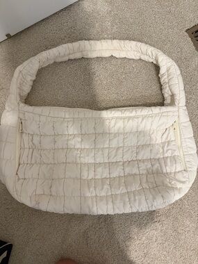 Quilted Shoulder Bag in Off-White